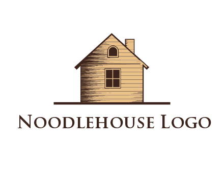 wooden house with chimney