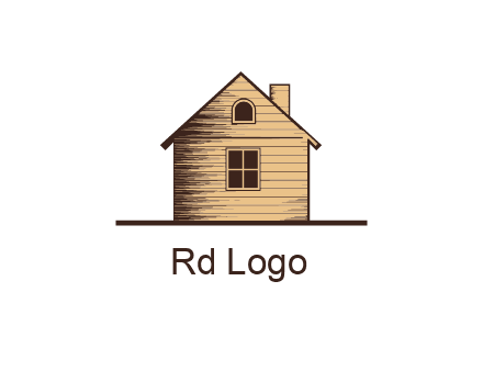 wooden house with chimney