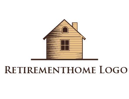 wooden house with chimney