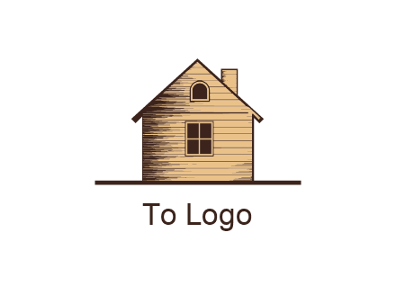 wooden house with chimney