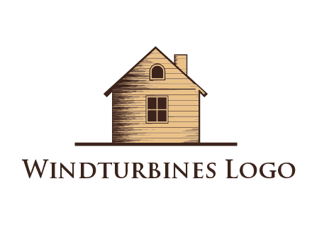 wooden house with chimney