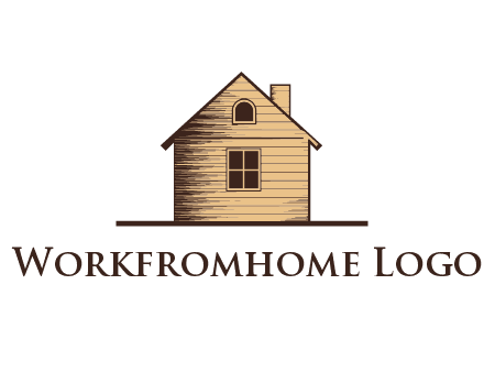 wooden house with chimney