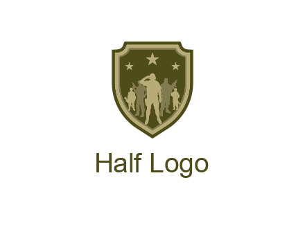 soldiers standing with stars in badge