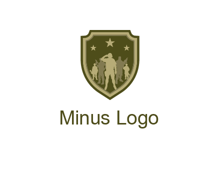 soldiers standing with stars in badge