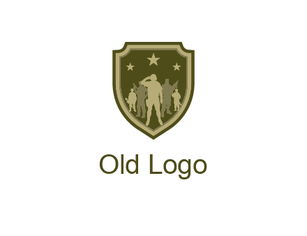 soldiers standing with stars in badge