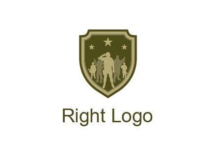 soldiers standing with stars in badge