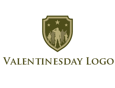 soldiers standing with stars in badge
