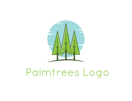 circle behind trees