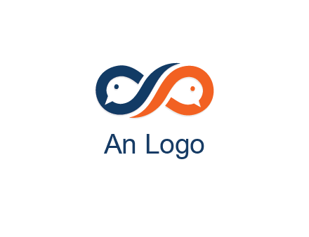 negative spacing bird face in loop