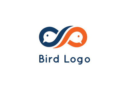 negative spacing bird face in loop