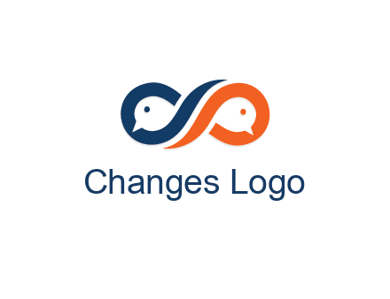 negative spacing bird face in loop