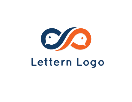 negative spacing bird face in loop