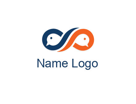negative spacing bird face in loop
