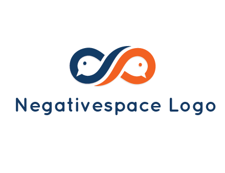 negative spacing bird face in loop