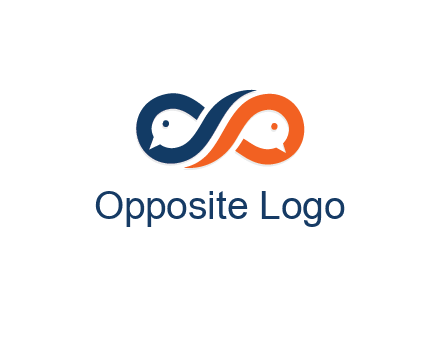 negative spacing bird face in loop