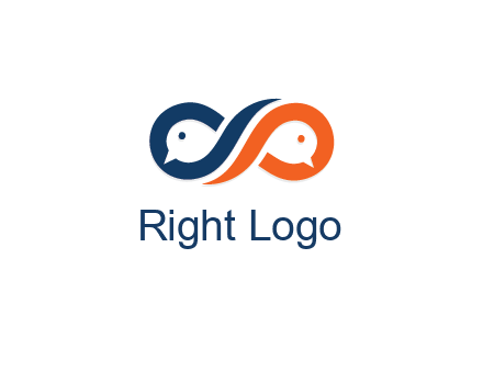 negative spacing bird face in loop