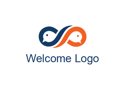 negative spacing bird face in loop