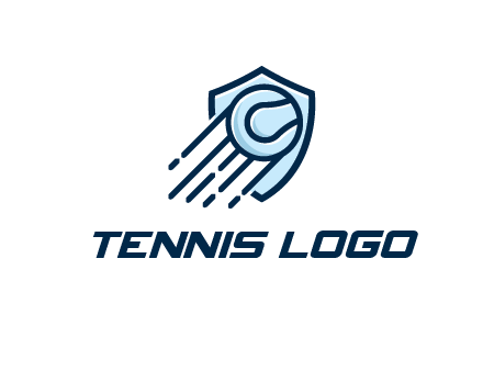 shield behind ball with lines