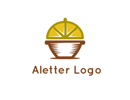 lemon forming lid of pot