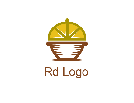 lemon forming lid of pot