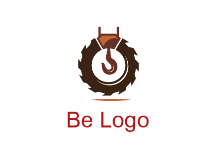 saw blade around crane