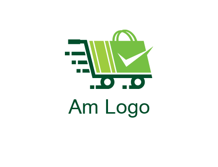 shopping cart with negative spacing check in shopping bag