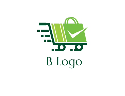 shopping cart with negative spacing check in shopping bag