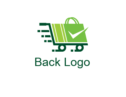 shopping cart with negative spacing check in shopping bag