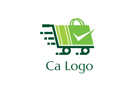 shopping cart with negative spacing check in shopping bag