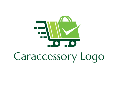 shopping cart with negative spacing check in shopping bag