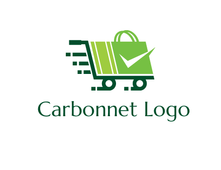 shopping cart with negative spacing check in shopping bag