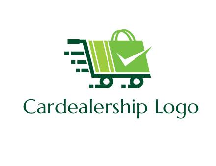 shopping cart with negative spacing check in shopping bag