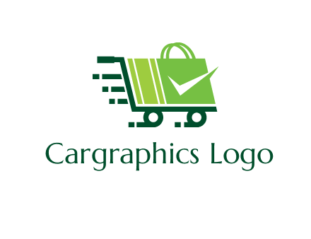 shopping cart with negative spacing check in shopping bag