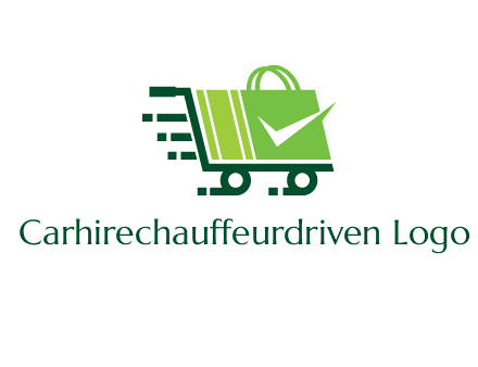 shopping cart with negative spacing check in shopping bag