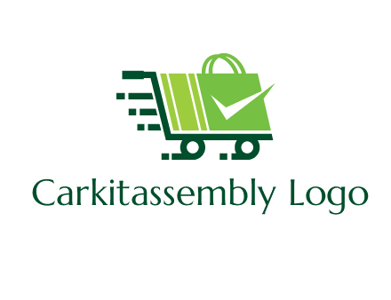 shopping cart with negative spacing check in shopping bag