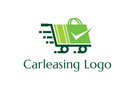 shopping cart with negative spacing check in shopping bag