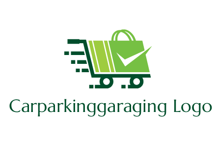 shopping cart with negative spacing check in shopping bag