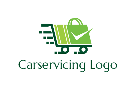 shopping cart with negative spacing check in shopping bag