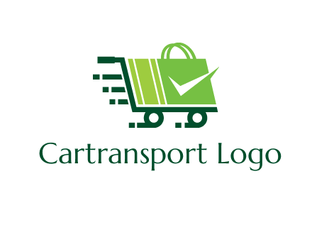 shopping cart with negative spacing check in shopping bag