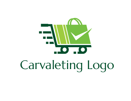 shopping cart with negative spacing check in shopping bag