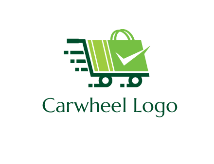 shopping cart with negative spacing check in shopping bag