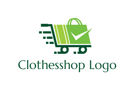 shopping cart with negative spacing check in shopping bag