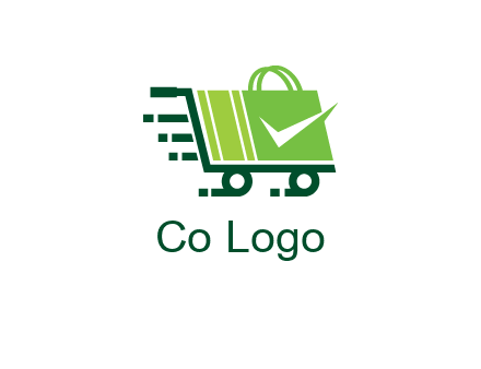 shopping cart with negative spacing check in shopping bag