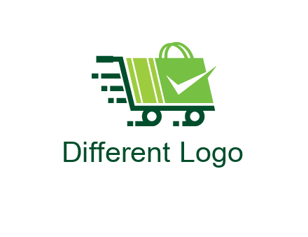 shopping cart with negative spacing check in shopping bag