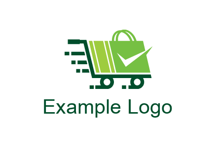shopping cart with negative spacing check in shopping bag
