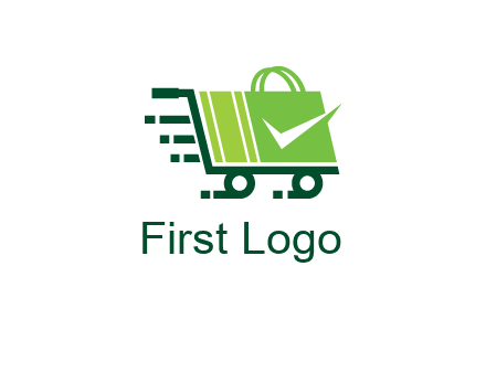 shopping cart with negative spacing check in shopping bag
