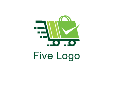 shopping cart with negative spacing check in shopping bag
