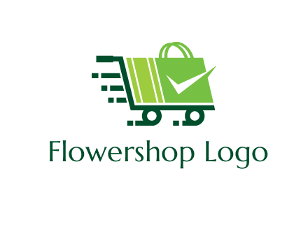 shopping cart with negative spacing check in shopping bag