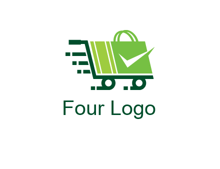 shopping cart with negative spacing check in shopping bag