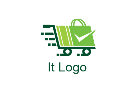 shopping cart with negative spacing check in shopping bag